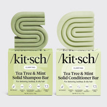 Load image into Gallery viewer, Tea Tree &amp; Mint Clarifying Shampoo &amp; Conditioner Bar Combo
