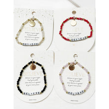 Load image into Gallery viewer, 4-Kind Mix Beads BELIEVE Inpirational Bracelet
