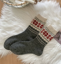 Load image into Gallery viewer, Nordic Winter Knit Socks Cabin Ready
