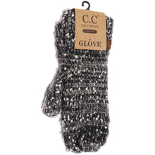 Load image into Gallery viewer, Popcorn Knit Mittens - Melange Grey
