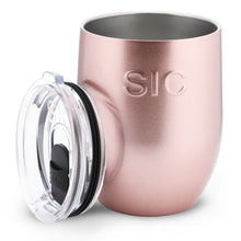 Load image into Gallery viewer, Stemless Rose Gold Glitter 16 oz.
