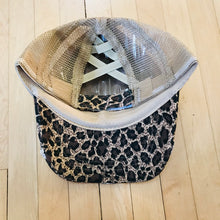 Load image into Gallery viewer, Kids CrissCross High Ponytail Hat, Distressed LEOPARD
