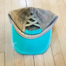 Load image into Gallery viewer, Kids CrissCross High Ponytail Hat, Distressed AQUA
