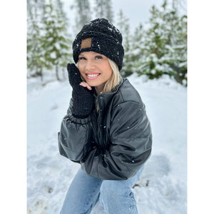 Fuzzy Lined Sherpa Cuffed C.C Beanie