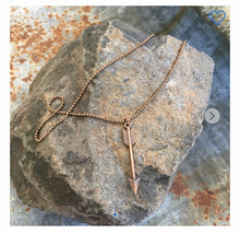 Load image into Gallery viewer, Rustic Copper Arrow Necklace
