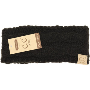 KIDS Solid Cable Knit CC Head Wrap - 3 COLORS!