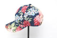 Load image into Gallery viewer, Cotton Floral Navy Ball Cap
