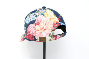 Cotton Floral Navy Ball Cap