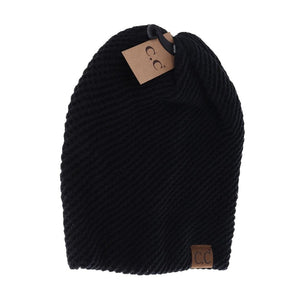 Unisex Slouchy C.C Beanie - Black
