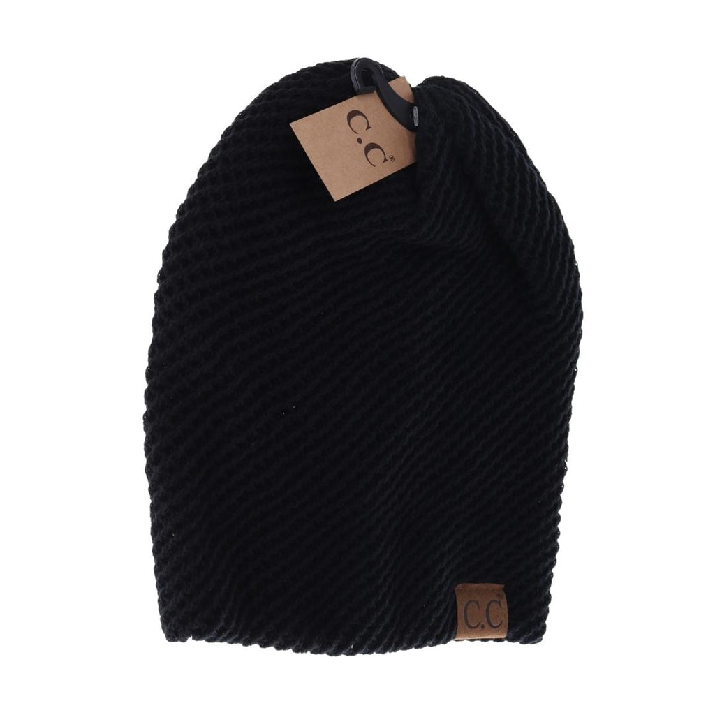 Unisex Slouchy C.C Beanie - Black