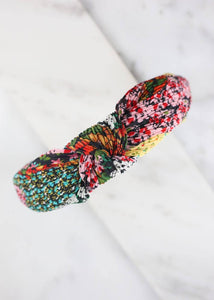 Pleated Floral Headband Multi