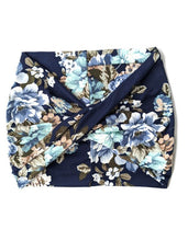 Load image into Gallery viewer, Navy Bouquet Women&#39;s Wide Headband
