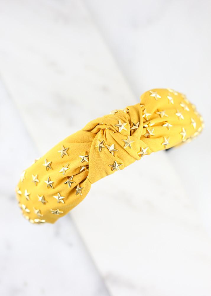 Star Studded Headband Mustard